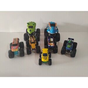 The Monster Machines Lot Of  7  Mixes Hot Wheels-Jam